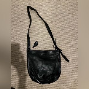 Roots Black Leather Bag